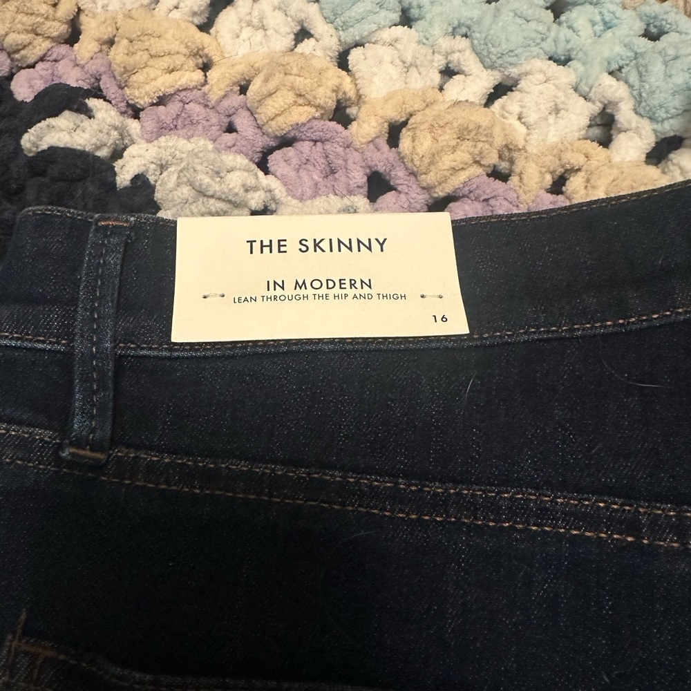 Ann Taylor Dark Blue Straight Leg Jeans